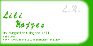 lili mojzes business card